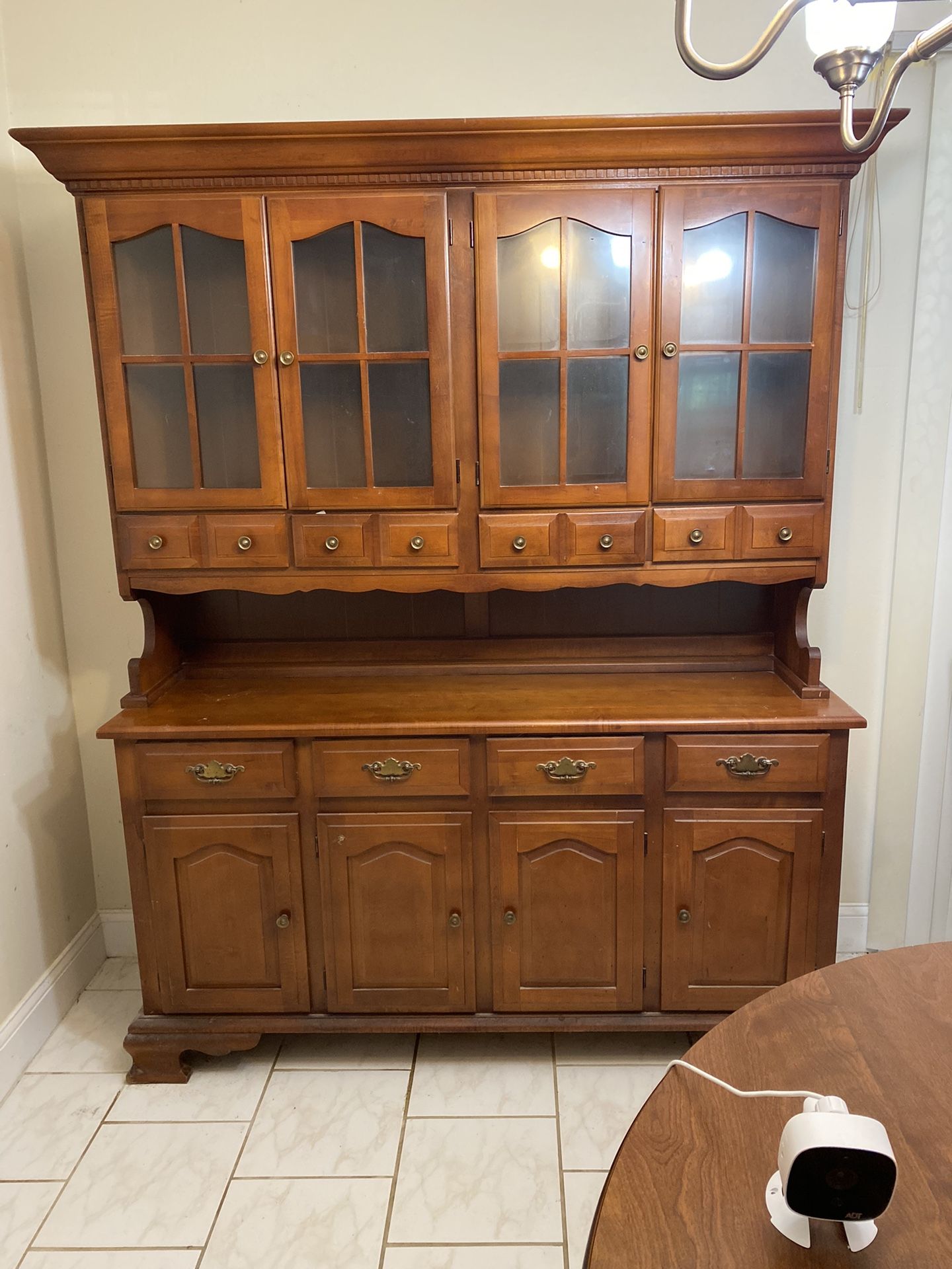 Antique Hutch. 2 Pieces Solid Wood