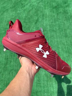 UNDER ARMOUR YARD LOW “MAROON” METAL BASEBALL CLEATS (Size 13, Men’s)