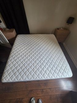 Stearns & Foster King size mattress and steel bedframe
