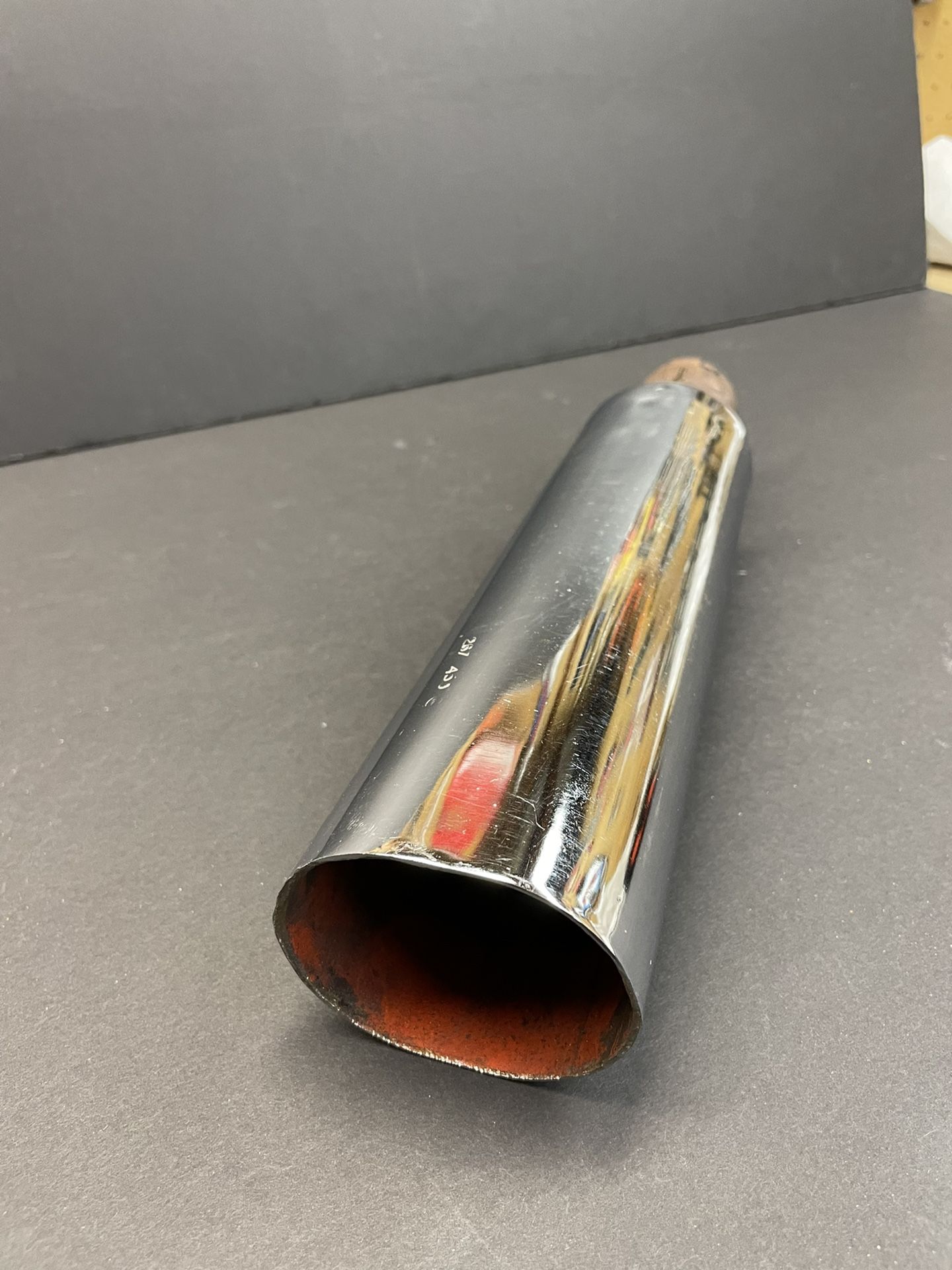 Vintage Chrome Resonator Exhaust Tail Pipe Tip
