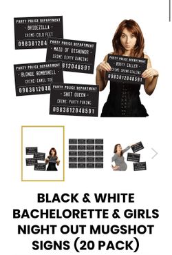 Bachelorette Funny MugShot Signs