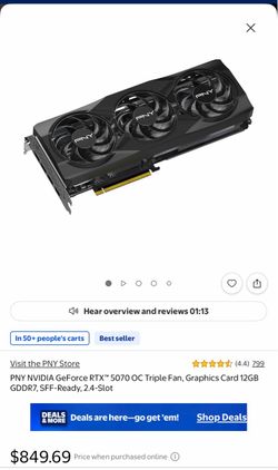 PNY NVIDIA GeForce RTX 5070 OC Triple Fan GPU