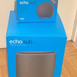 Echo Dot Plus Echo 10” Subwoofer 120$
