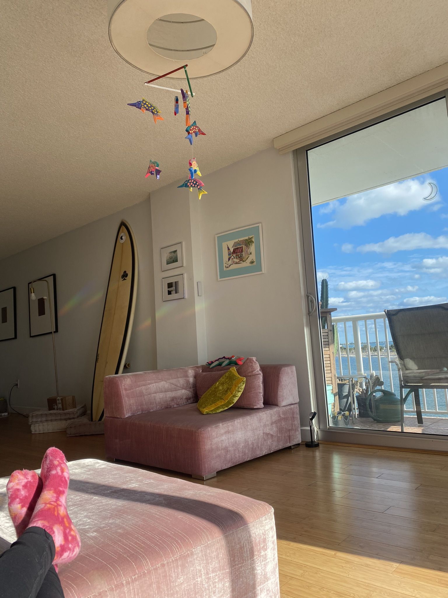 Large Pink Velvet Sectional Couch