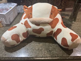 Cow Print Plush Reading Pillow