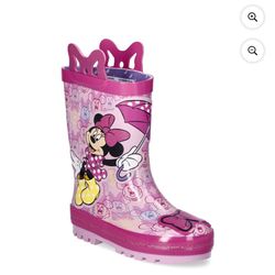 Minnie Mouse Toddler Girls Rain Boots, Sizes 5/6