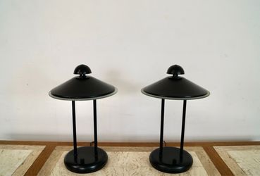 Pair Of 1980’s Postmodern Art Deco Table Lamps