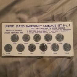 US COINS: Silver War Nickel Set