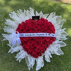 75 Roses Heart Bouquet