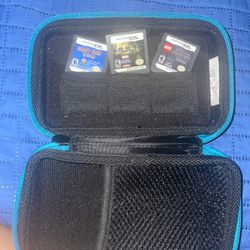 Nintendo 3DS/DS Travel Case + 3 Games