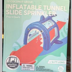 INFLATABLE TUNNEL SLIDE SPRINKLER 16FT LONG