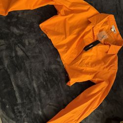 Fashion Nova Button Up Crop Brand New 