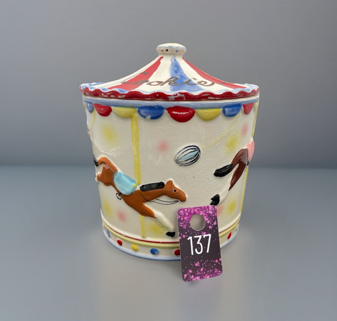 VNTG Carousel Horse Cookie Jar