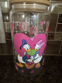 Daisy And Donald Glass Cup