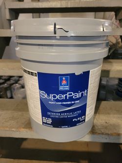 5 Gallons Of Super Paint Interior Satin 