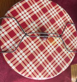 1950’s Cake Carrier Red Plaid25.00