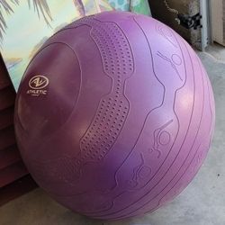 Athletic Works 65cm Yoga Ball, Anti-Burst, Exercises Poses Embossed