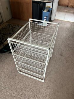 4 Drawer Wire Basket Storage 19x29x27