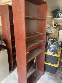 Books Shelves. 8 Foot Cherry Color