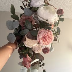 Silk Flower Bridal And Bridesmaid Bouquets