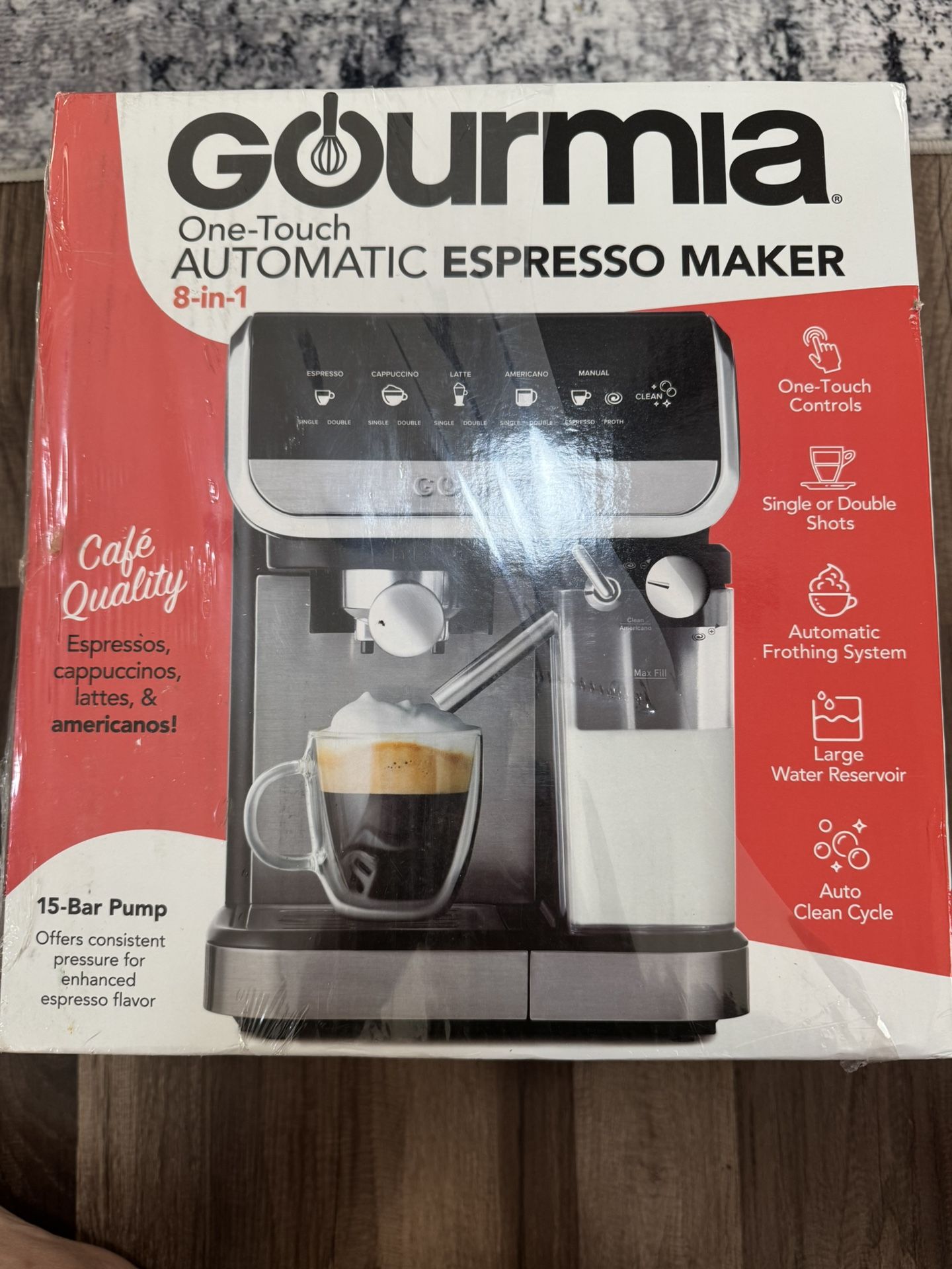 Gourmia 8-in-1 one-touch espresso