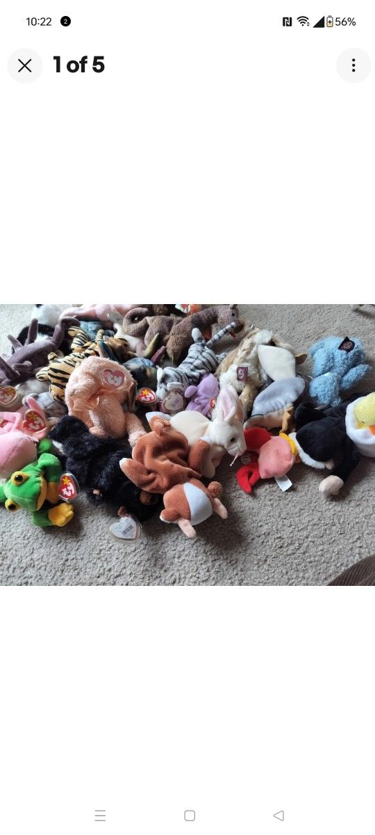 25 Plush TY Beanie Babies $50 Cash
