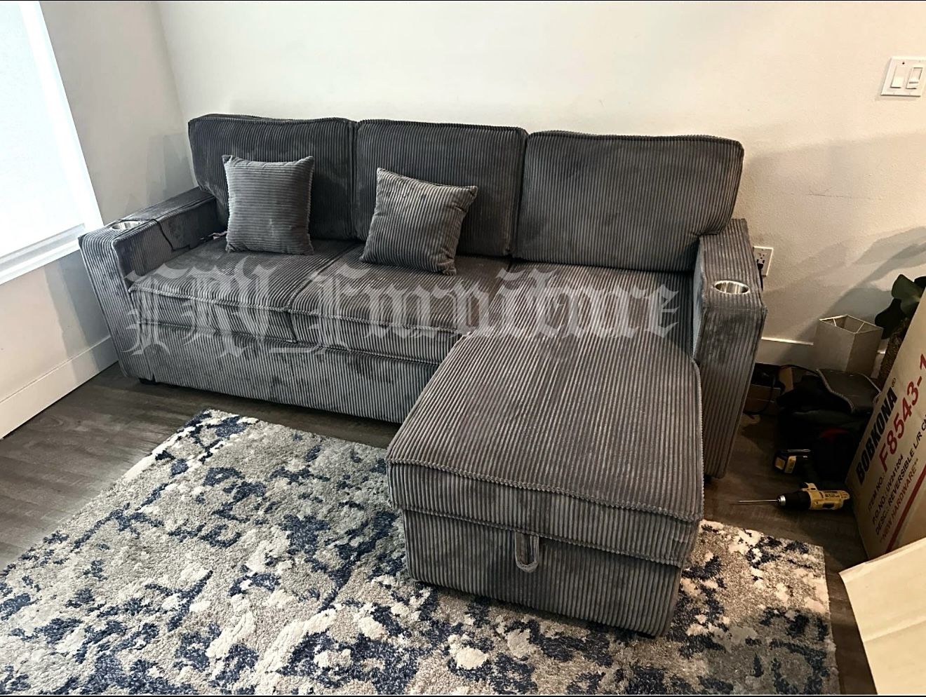 New Dark Gray Sofa 