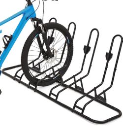 Floor Bike Stand Fits 12"-29" Tires, Upgraded 0.63" Steel Tubes, Indoor Outdoor Garage (for 4 Bikes)