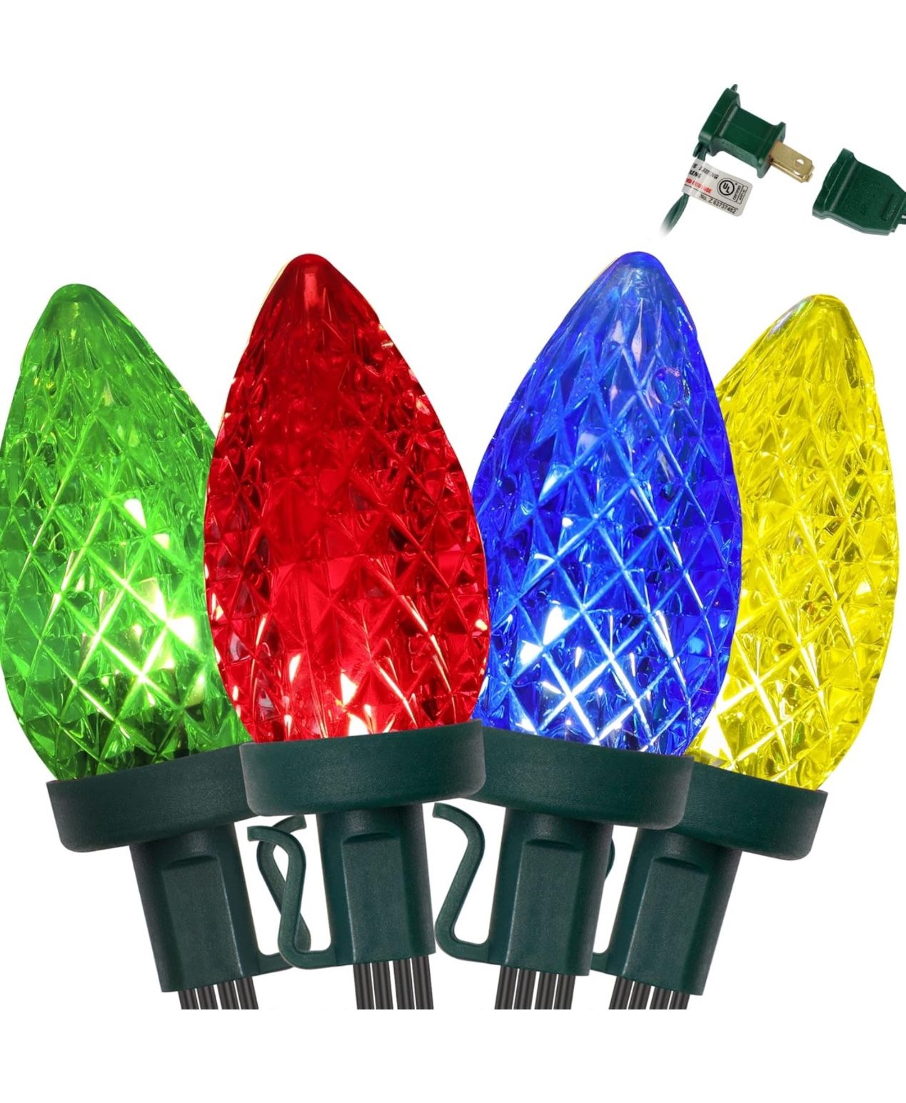 Christmas Lights, 50 LEDs 24.5 FT( Qty:3)