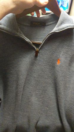 Light blue polo hooded pull over