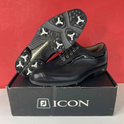 *NEW* FJ ICON Golf Shoes - Size 10 Xtra-Wide - Black