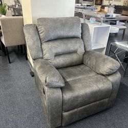 Gray Power Recliner 