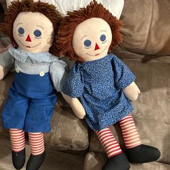 Vintage Raggedy Ann And Raggedy Andy
