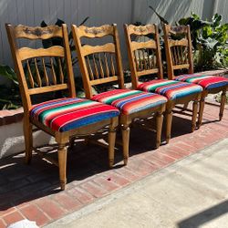 4 ASHLEY! Wood Dining Chairs 
