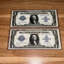 1923 $1 dollar bills read description