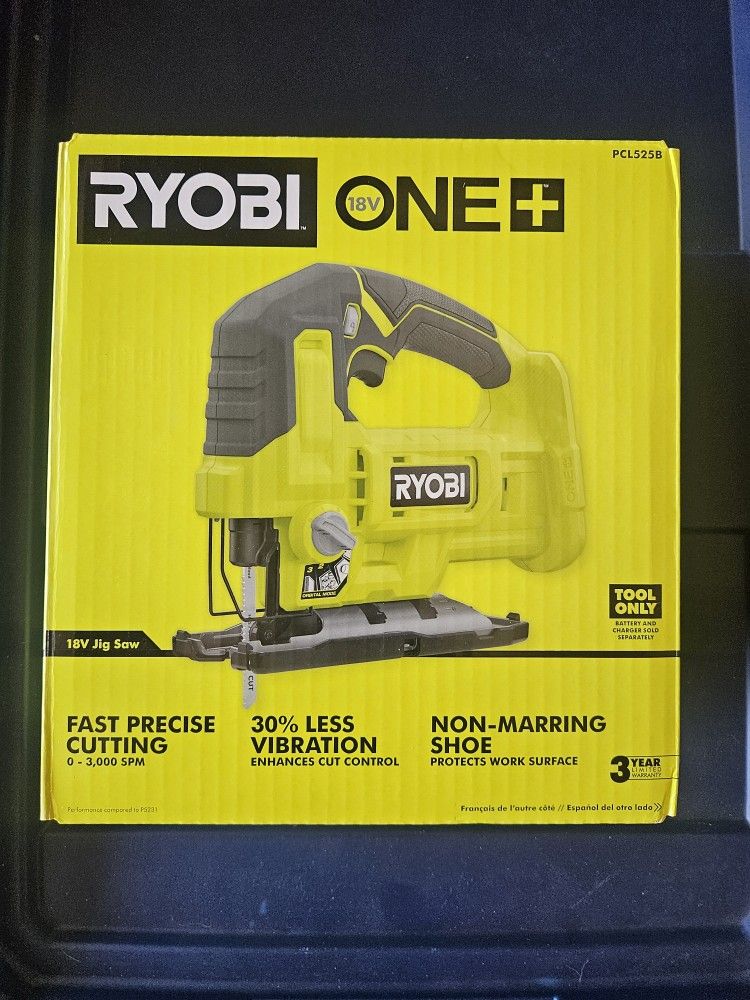 Ryobi 18v Sabre/Jig Saw Tool Only. Brand New. Unopened Box.