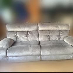 Grey Ashley Furniture Brassville 2 Seat Reclining Sofa