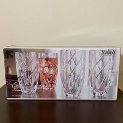 Shannon by Godinger Crosswinds Crystal 4Pcs-NEW
