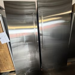 66” Jenn Air Columns Refrigerator And Freezer Stainless Steel 