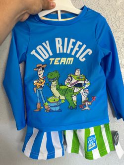 Toy Story Kids Swim Set Rash Guard Shorts 18 Months