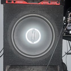 Car Sub With Crown Amp Like New 