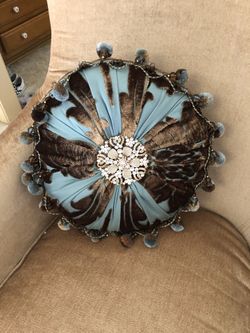 Decor teal pillow