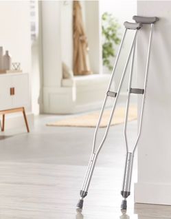 McKesson Aluminum Tall Adult Underarm Crutches 5' 10" to 6 ' 6" User Ht.