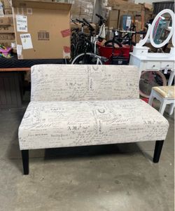 Assembled New Armless Loveseat Sofa Modern Sofa Chair Couch Wood Fabric Furniture