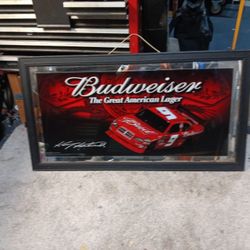 Budweiser Mirror  34in Ln and 18in. height
