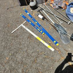 irwin levels 6ft and 4ft with 4ft mayes square 100$