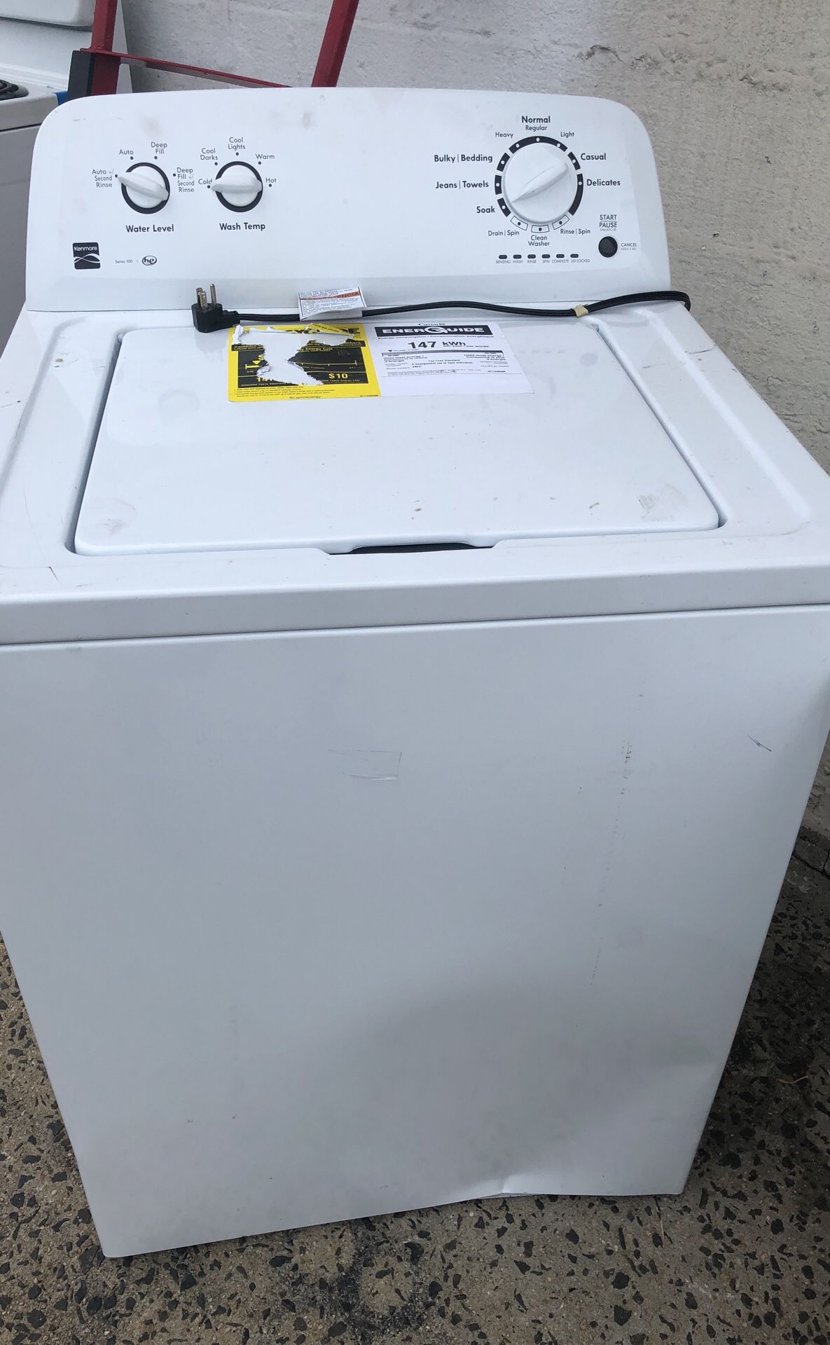 kenmore washer top load