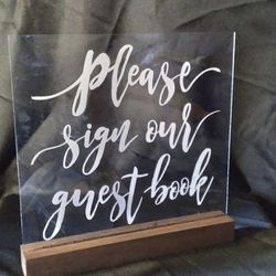 Please Sign Our Guest Book sign