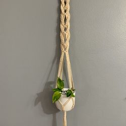 Handmade Macrame Plant Hanger With Pot