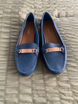 Coach Blue/Teal loafers , Size 10, 